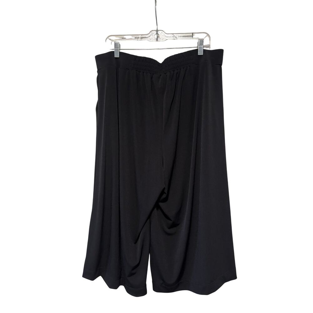 Jones New York Women's Black Wide Leg Cropped Pants Culottes Plus 1X - Picture 8 of 10